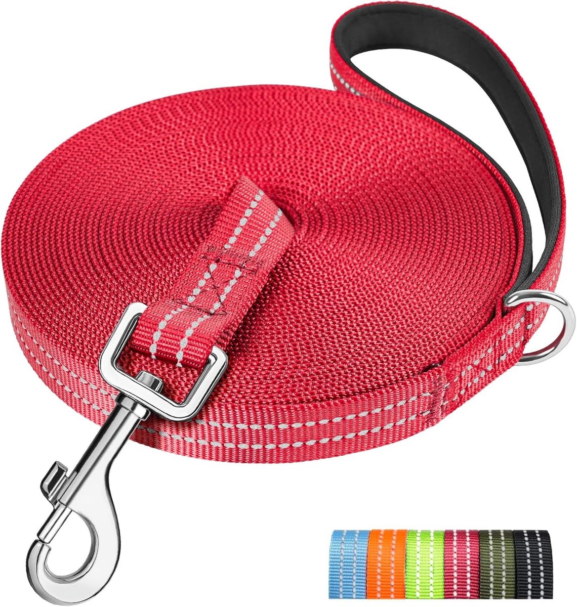 Honden Sleeplijn - Nylon - Verstelbare Lengte - Handvat met Comfort Grip - Voor Kleine en Grote Honden