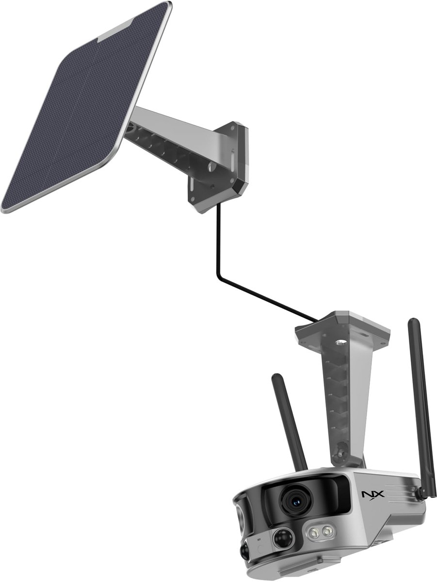 SnelShoppen - Panoramische Bewakingscamera WLAN CAM1072 - Draadloze Beveiligingscamera met Nachtzicht, Beweging Detectie en HD Kwaliteit voor Thuis, T