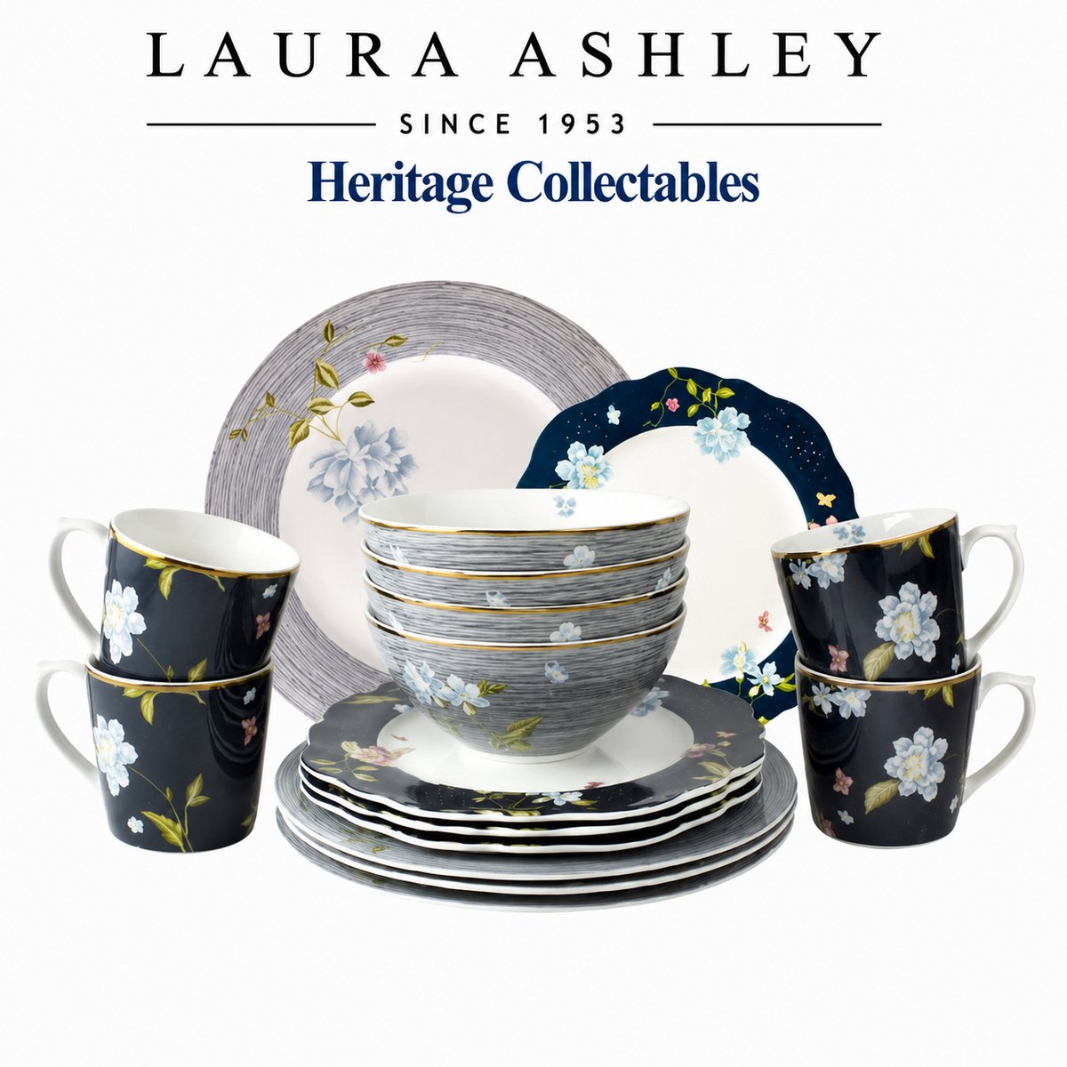 Laura Ashley serviesset Heritage Collectables (16-delig)