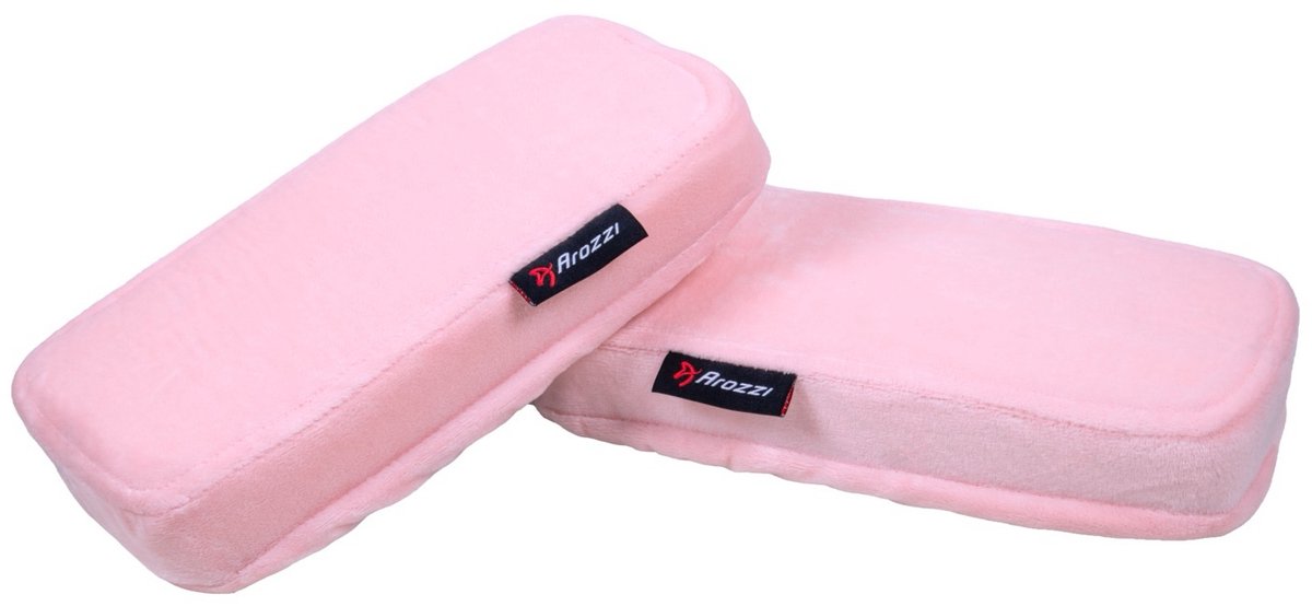 Arozzi Armleuning Kussens - Memory Foam - Velvet Hoes - Roze