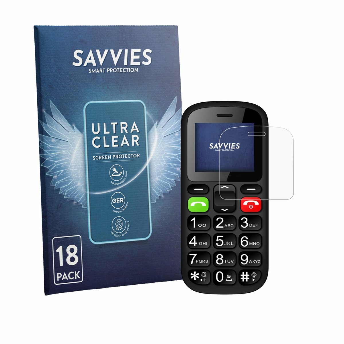 Savvies - Screenprotector voor artfone CS181 - Folie Beschermfolie transparant 18 Stuks
