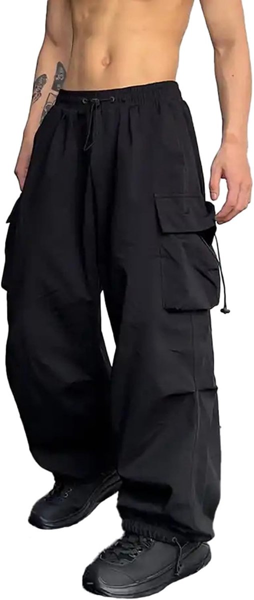baggy cargobroek trendy casual parachutebroek losse harembroek met zakken Y2K