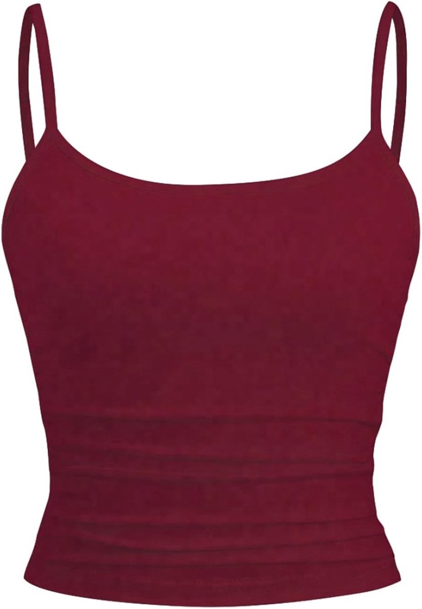 Y2K Crop Tanktop voor dames, casual shirt met bandjes, zomer, buikvrije top, basic camisole
