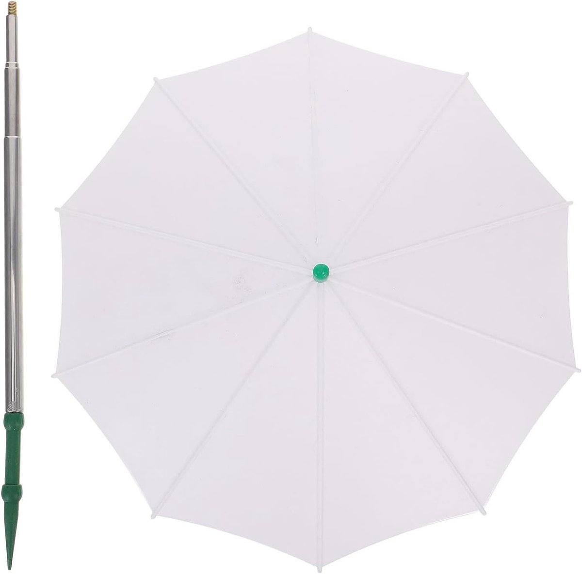 Plantenscherm Parasol - Zonnescherm Potplant - Planten Beschermen - In Hoogte Verstelbaar - 27-59 cm Bereik - Wit