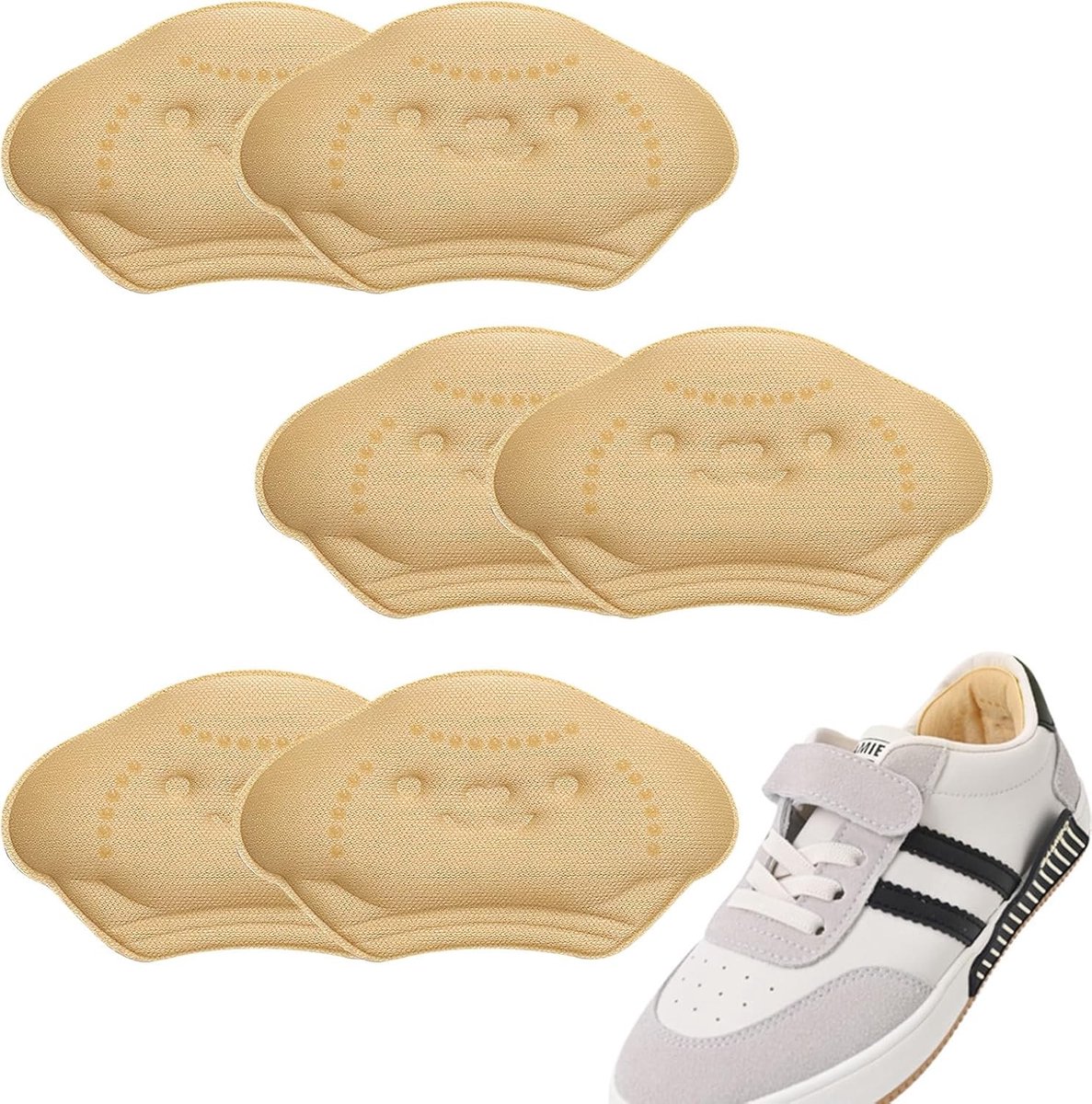 Zachte hielkussens voor kinderen, 6 stuks, comfortabele inlegzolen voor grote kinderschoenen, maatvermindering en perfecte pasvorm