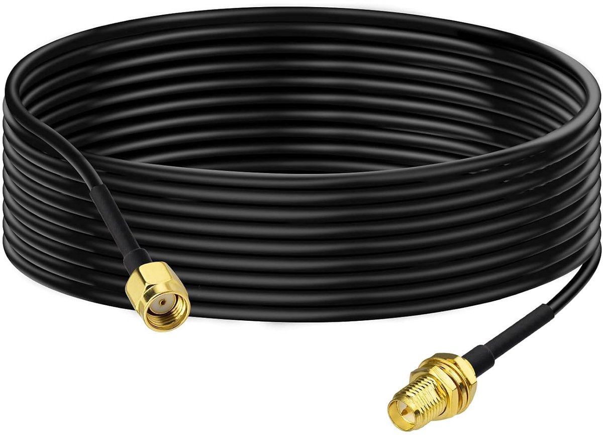 RP-SMA Verlengkabel WiFi-Antenne 3 m Adapter voor Draadloze Netwerkkaart, Mini PCI Express PCIE-Adapter, Router en IP-Camera