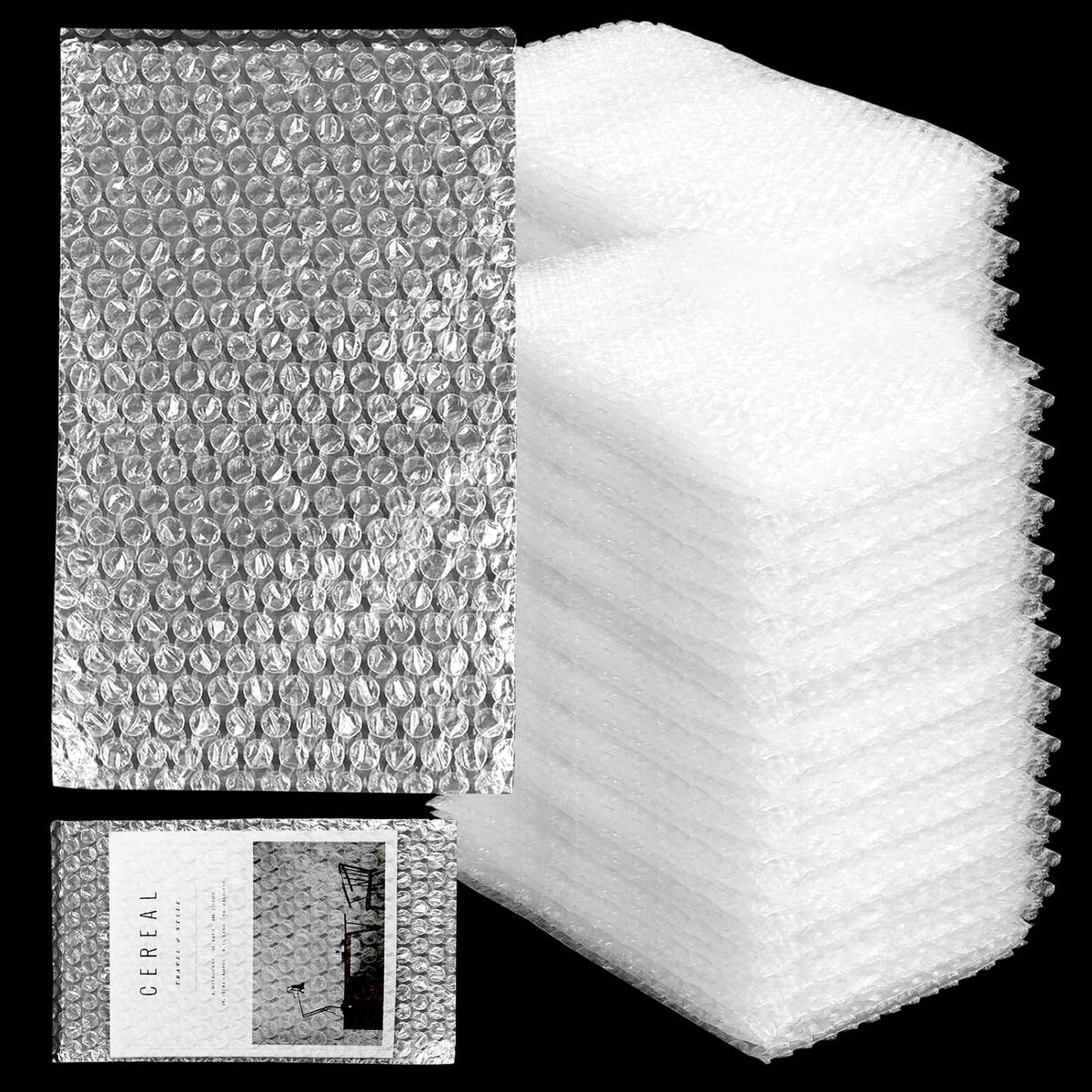 Bubbelzakken, 100 stuks, 10 x 20 cm, stootvaste bubbelzakken voor verzending en verhuizing, transparante bubbelfolie voor kleine voorwerpen, zonder plaksluiting