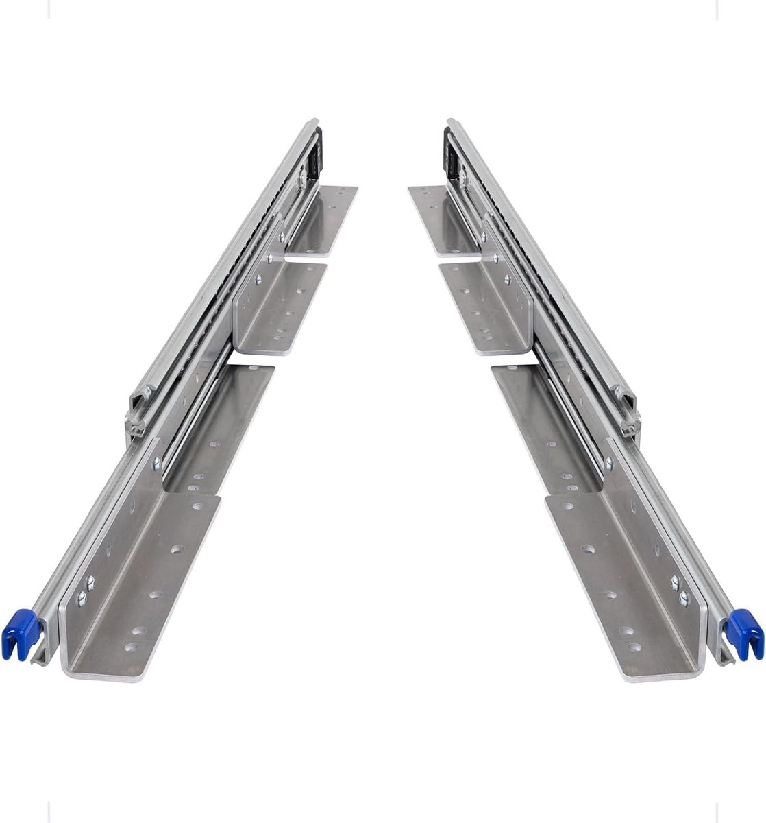 Ladegeleider met Vloermontage en Ladebeugels - Ladegeleider 2000mm, 250kg, 80 inch, Heavy Duty, Lock in/out Ladegeleidersysteem, Kogelgelagerd, Links en Rechts