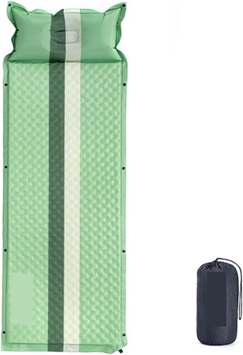 Opblaasbare Slaapmat - Kampeer mat - Kamperen en Reizen - Ingebouwde Voetpomp - 192x65x3cm - Groen