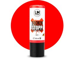 LM-Kreativ Sock Stop - Antislip textielverf 90 ml - Rood - Waterdicht en wasbaar tot 40 C