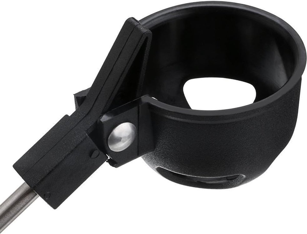 Ball Retriever van roestvrij staal, Intrekbare Golfbal Pick-up Golf Ball Scoop Grabber (Zwart)
