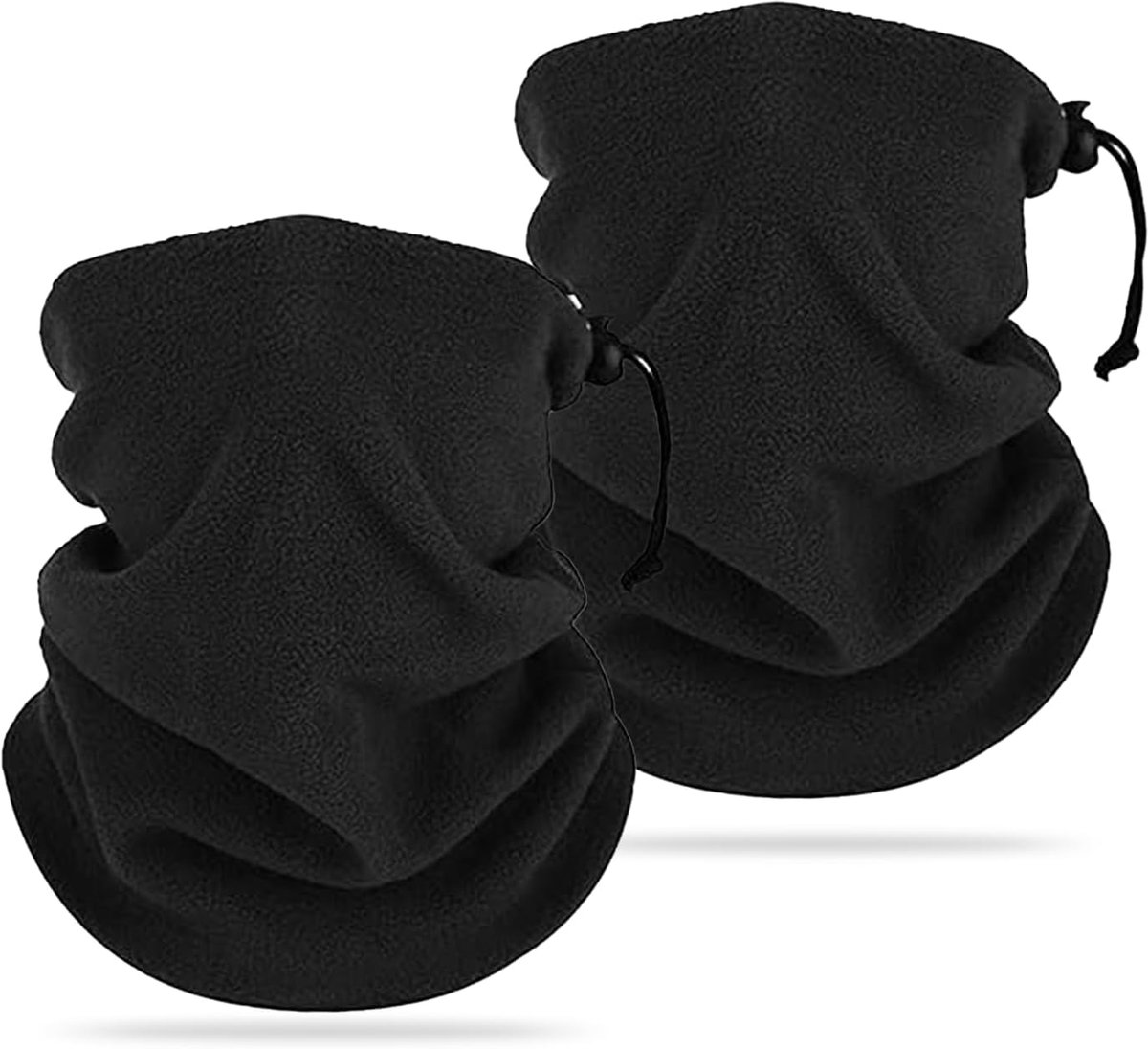 2 stuks halsdoek voor dames en heren, fleece, halswarmer, gaiter masker, bivakmuts, wintersjaal, winddicht, skiën, elastisch, dik, snood, voor motorfiets, skiën, wandelen, hardlopen, reizen,