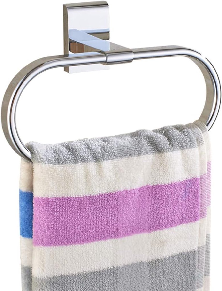 Ovale Handdoek Ring Messing Gepolijst Chrome Afwerking Badkamer Keuken Handdoek Houder Hanger Wandmontage