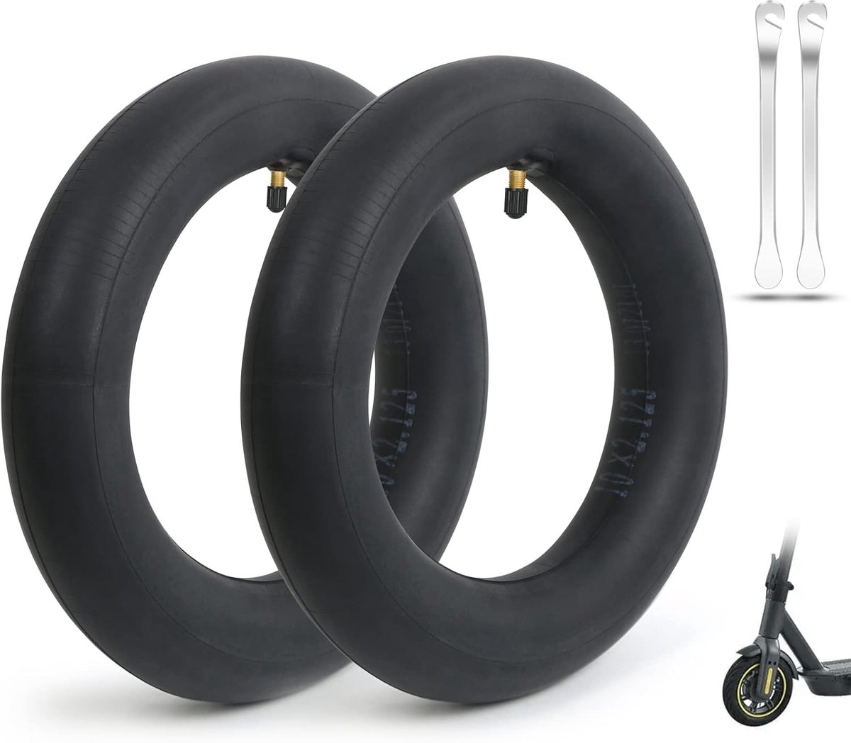Binnenband voor Xiaomi M365/Pro elektrische step, 8 1/2 x 2 reserveband van dik rubber met 2 bandenhendels voor elektrische scooters, gasscooters, zakfietsen