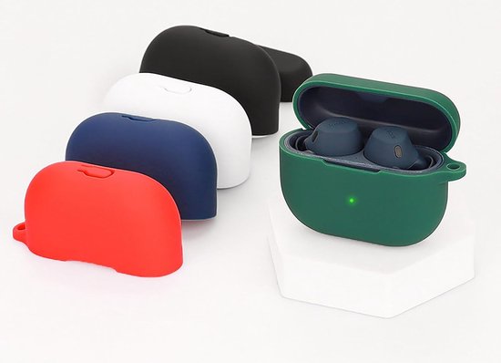 Hoes compatibel met Jabra Elite 10/10 Gen 2/ Elite 8 Active/8 Active Gen 2, siliconen stootvaste beschermhoes, ultradunne case cover, geen geur, hoes siliconen - zwart — afbeelding 2
