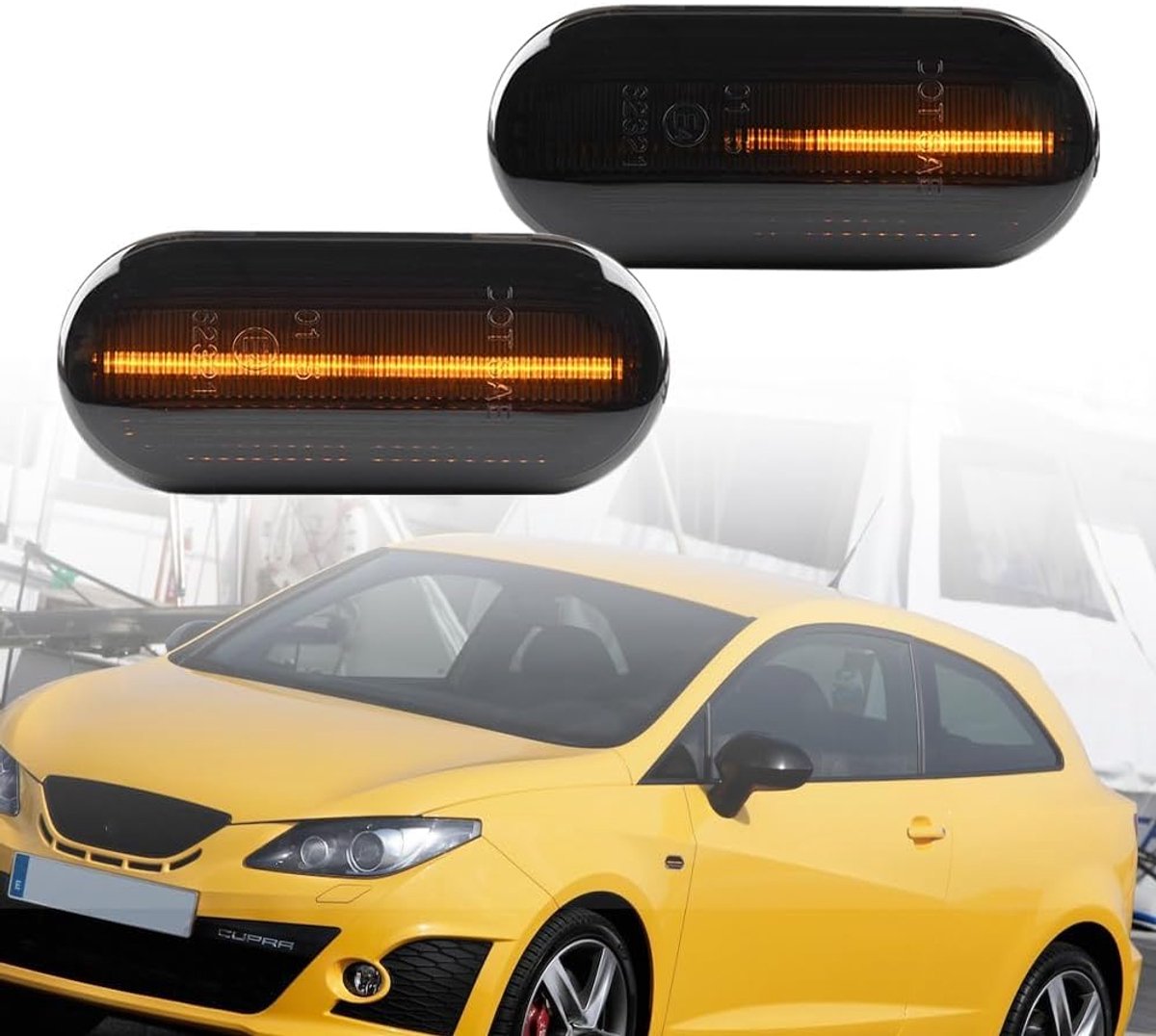 Compatibel met Seat Ibiza 6J ST Leon Arosa Mii Cordoba Citigo Dynamische sequentiële richtingaanwijzer Zij-indicator Knipperend licht 2st Rooklens