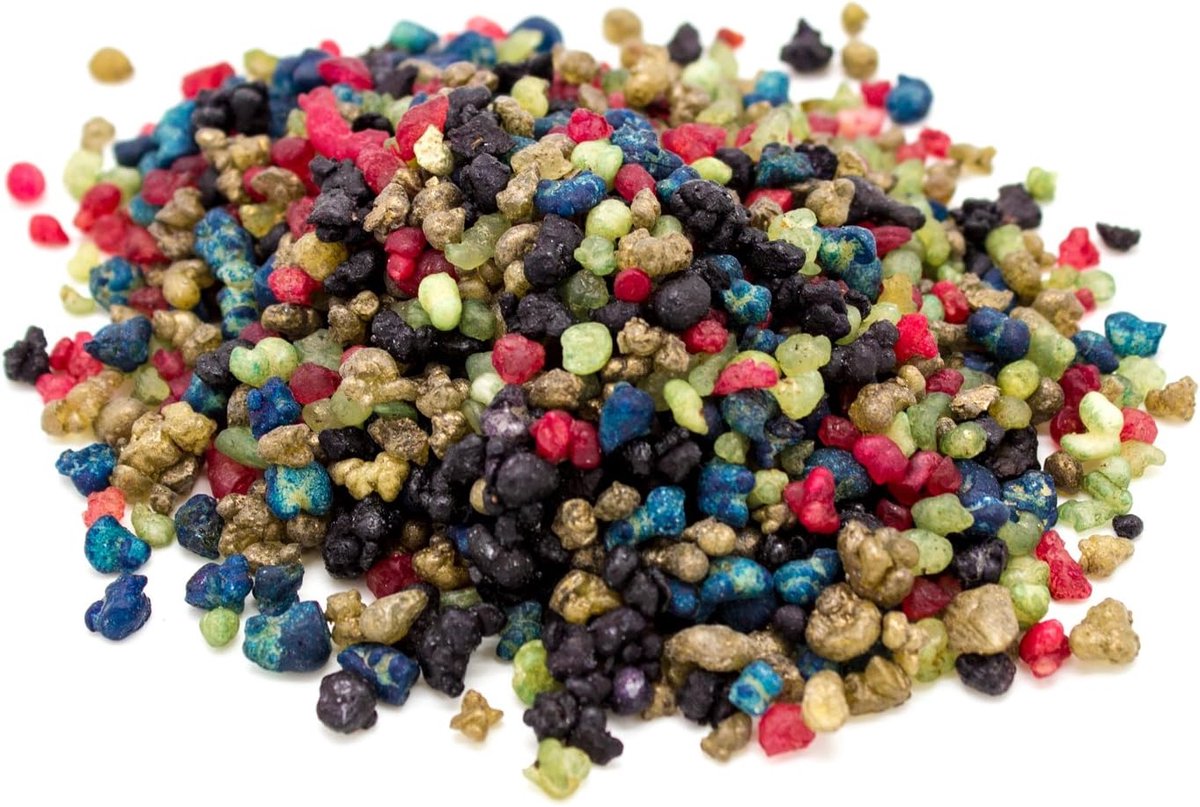 Wierook "Sanctus" Olibanum mengsel in goud-geel, rood, groen, zwart, blauw voor het roken, verbranden op rookkolen, rookwerk 100 g