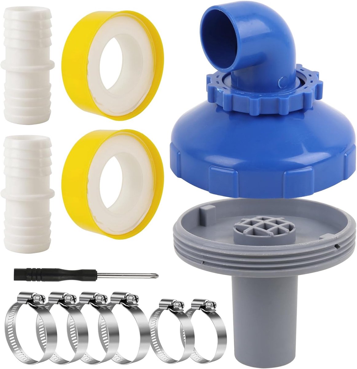 360° draaibaar zwembad inlaatmondstuk Ø 32 mm voor Intex Bestway zwembad mondstuk uitlaat uitstroom voor stalen wandzwembad zwembadaccessoires geschikt