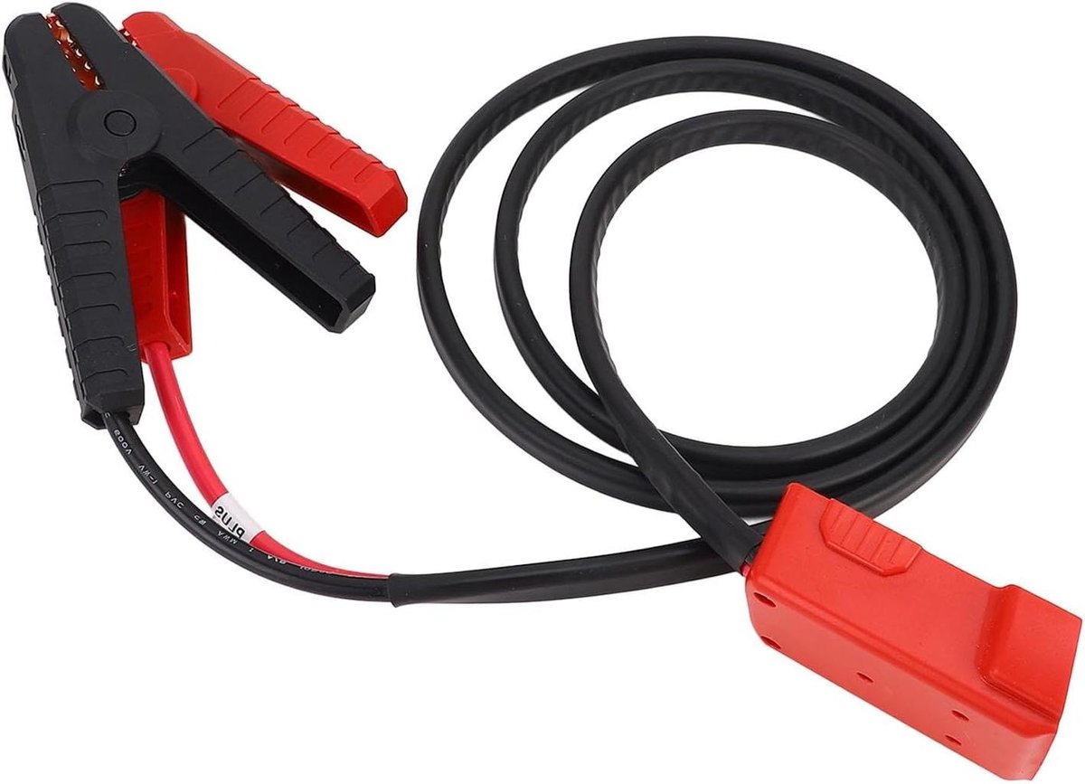 Startkabels met Adapter - Autostarthulpkabel Noodstart - Auto Accu Starten - 8AWG Draad - 18V Li-ion - Zwart