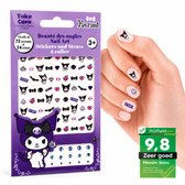 Kuromi Nagelstickers - Voor Kinderen - Set van 72 Stickers + 24 Steentjes - Officieel Gelicentieerd