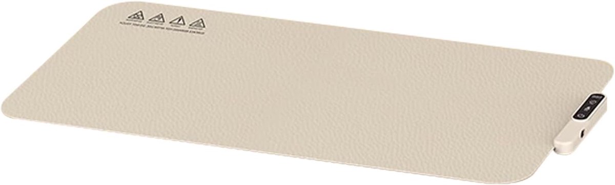 Warmhoudbakje Elektrisch - Verwarmingsmat Voedsel - Buffetten Warm Houden - Gelijkmatige Verwarming - 60 x 38 cm - Crèmekleurig