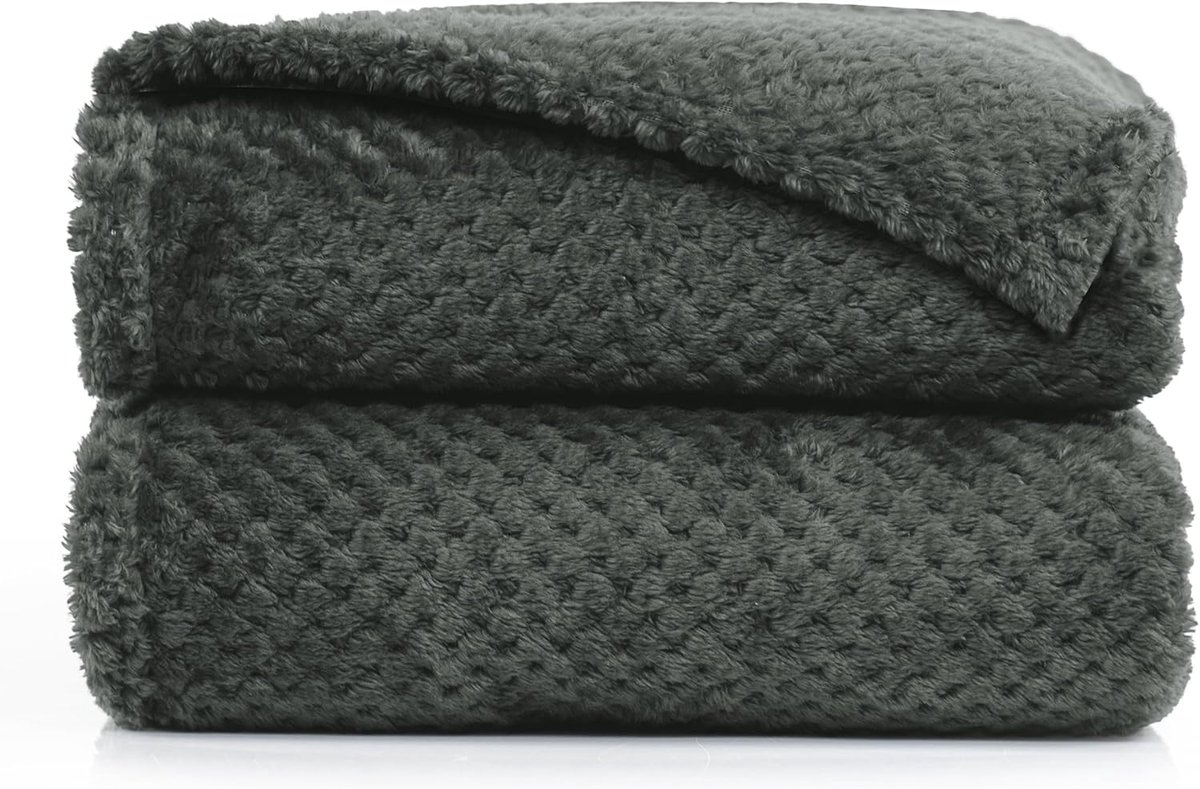 Cuddly dekentje 170 x 210 cm - microvezel - zacht en knuffelig - perfect als bed- of bankenbedekking - ShopVlot