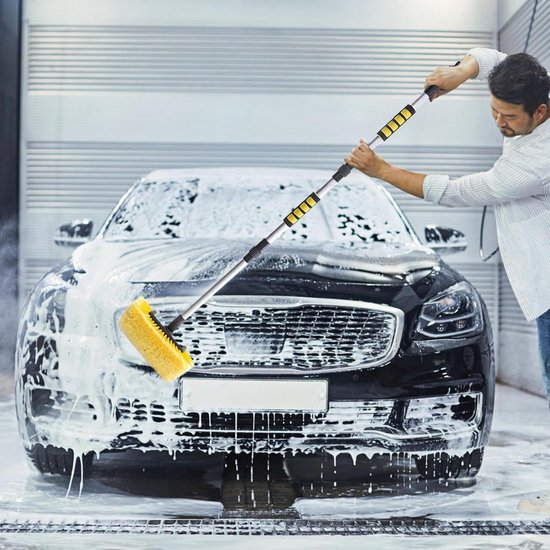 Autowasborstel - Reinigingsborstel - Auto Grondig Reinigen - Telescopisch Verstelbaar - Tot 160cm Lengte van Merkloos	 — afbeelding 2