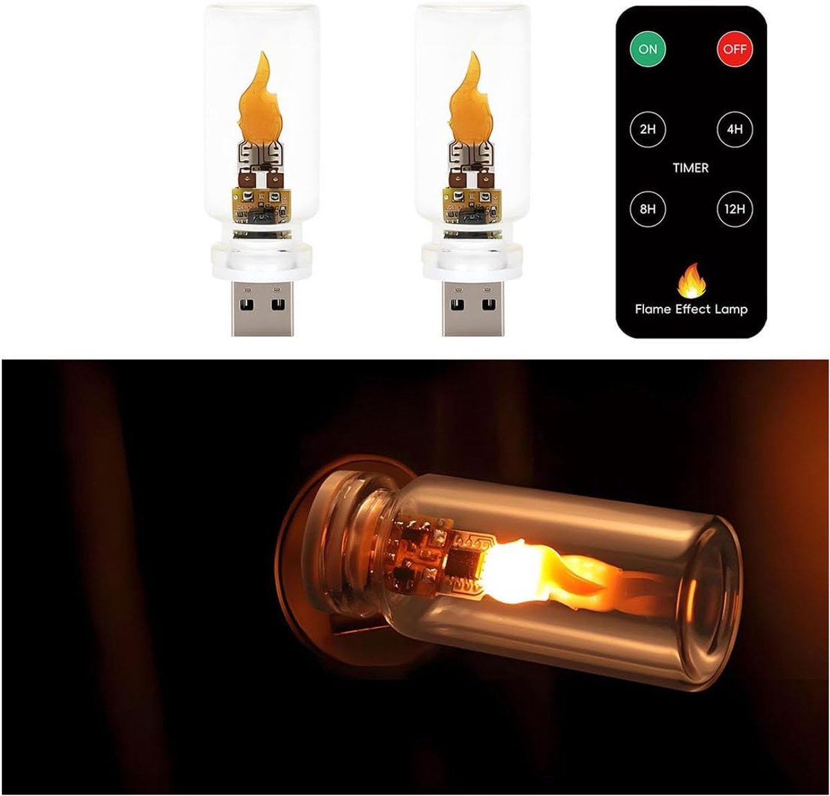 Auto USB Lichten Retro - Mini Stijlvolle Nachtverlichting - Flexibele Timer Instellingen - Ideaal voor Sfeer - ShopVlot