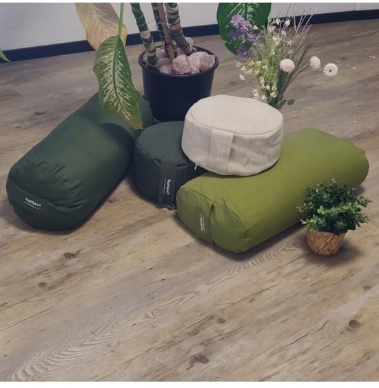 YogaStyles Design Bolster - Ovaal Olijfgroen van Merkloos — afbeelding 3