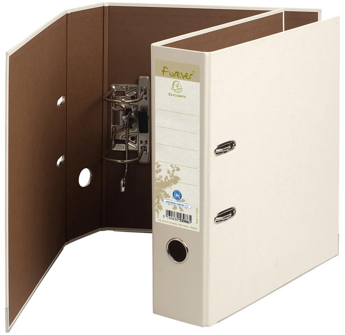 Omgoods - Hefboom Classeur met Papier, 80mm - A4 Maxi Ivoor