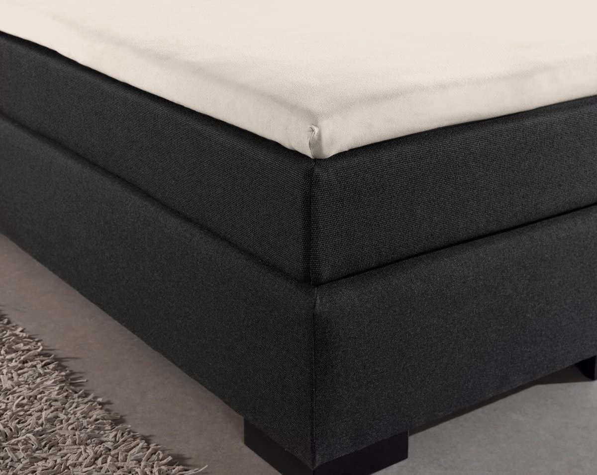 Omgoods - Fitted Sheet Topper 140 x 200 cm - 100% Katoen - Vochtabsorberend en Temperatuurregulerend - Crème