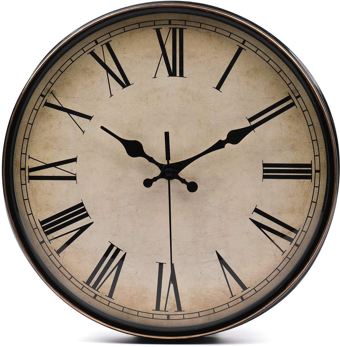Omgoods - Vintage Wandklok met Romeinse Cijfers - 28 cm