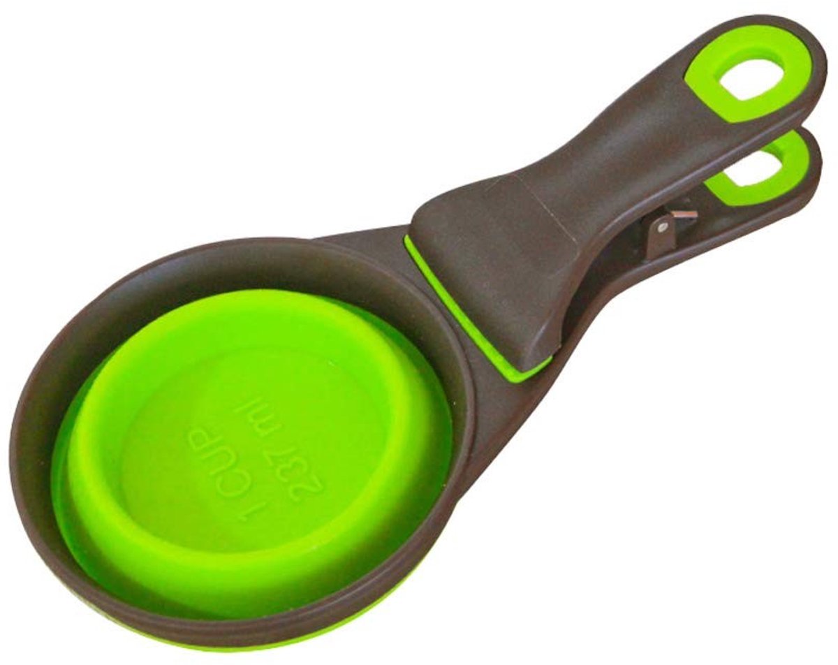 Omgoods - Opvouwbare Voerlepel voor Huisdieren - Siliconen Maatbeker 236ml