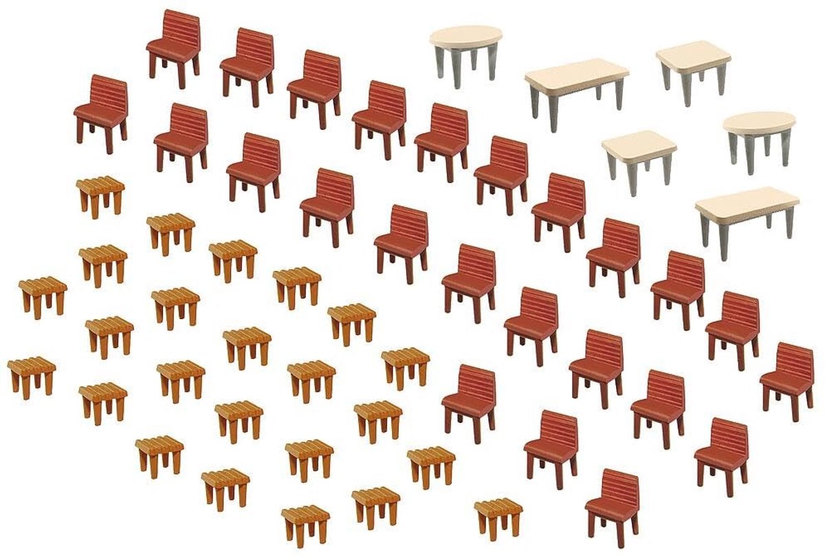 Omgoods - Tafels en Stoelen Set - Perfect voor Modelbouw