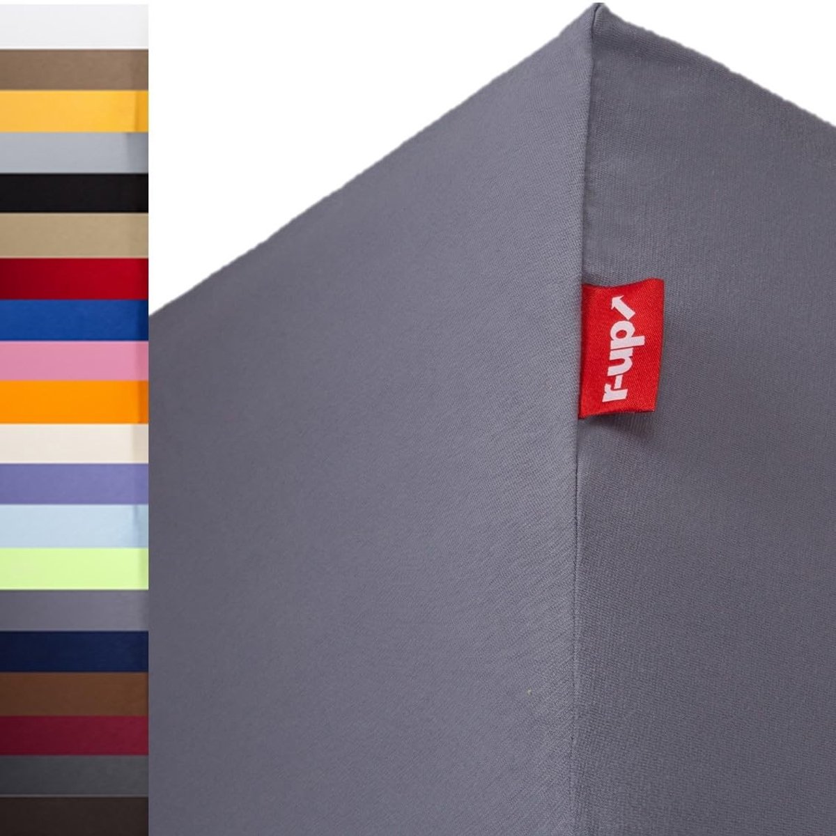 Hoeslaken dubbel pack - Grijs - 180 x 200-200 x 220 cm - 100% Katoen - Voor Standaardmatrassen en Boxspringbedden