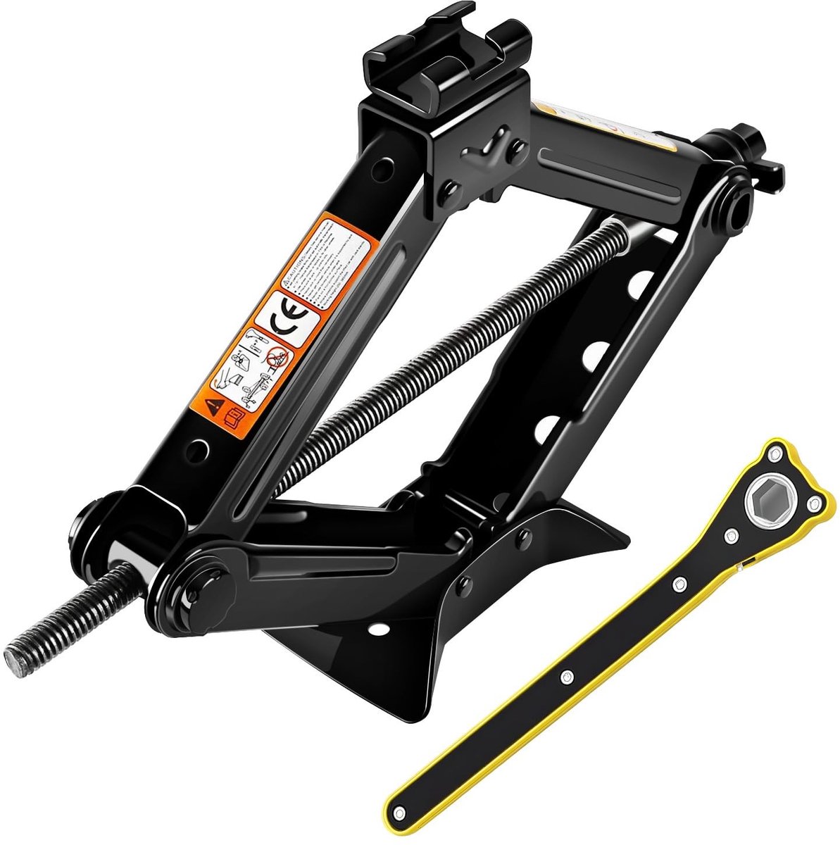 Omgoods - Scissor Jack 2T - Handmatige Krik met Hefhoogte 98-440mm voor Auto's
