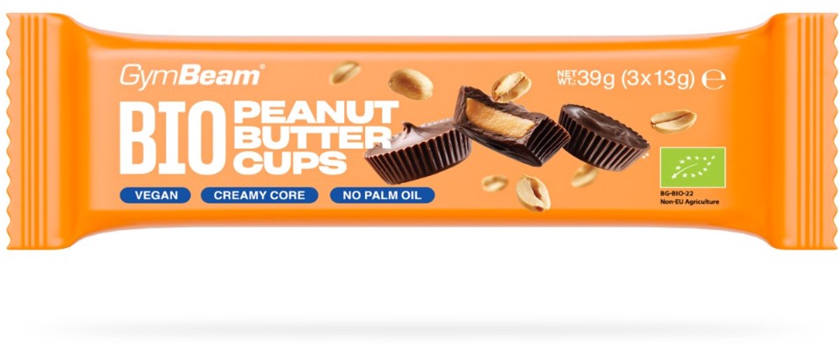 GymBeam BIO Pindakaas-Chocolade Cups 39 g