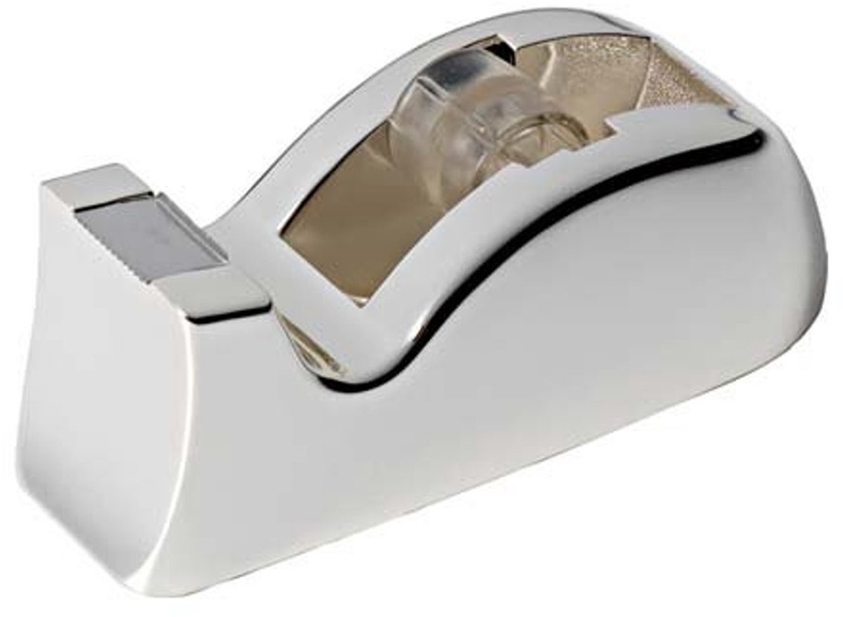 Omgoods - Tesa Plakband Dispenser - Zilver Geplateerd, 13 cm