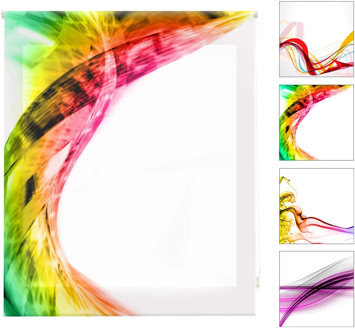 Omgoods - Roller Blind Lichtdoorlatend 110 x 180 cm - Digitale Print met Kindveiligheid