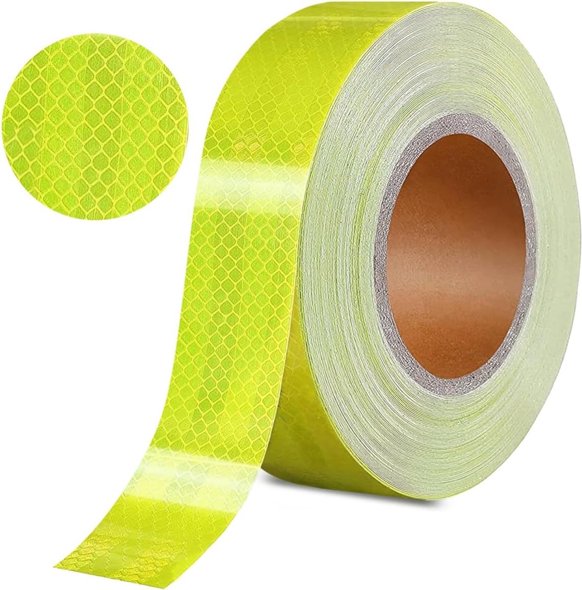 Reflecterende tape - Reflecterende stickers - Reflecterende stickers voor vrachtwagens - Zelfklevend - Waterdicht - Rondom reflecterend - Gemakkelijk te gebruiken - Geschikt voor auto's, fietsen, helmen en rugzakken - 23 m x 2,5 cm - Geel