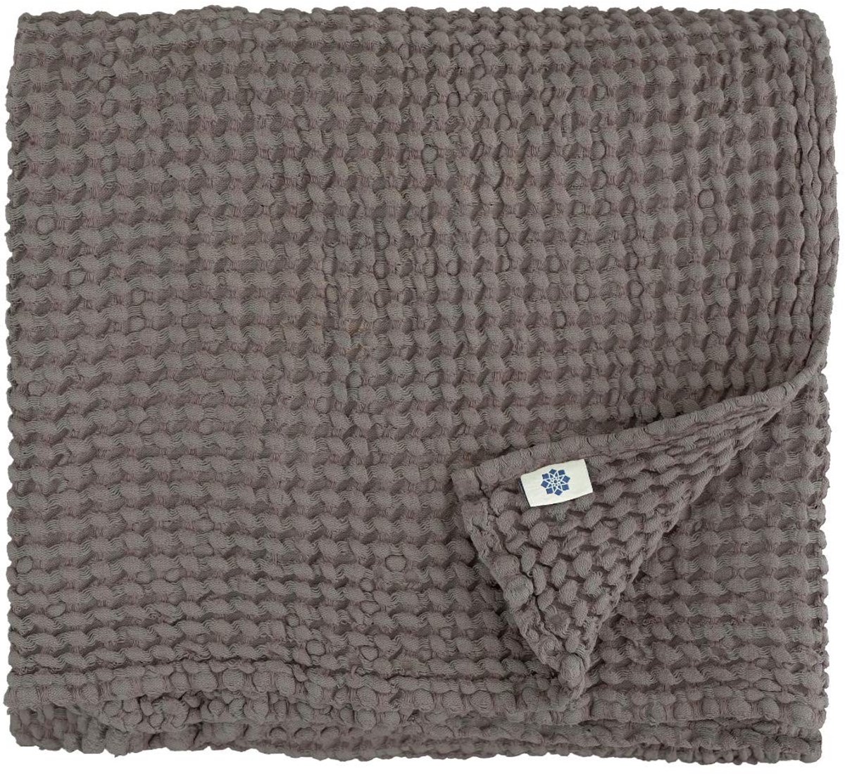 Omgoods - Luxe Wafelhanddoek van 48% Linnen en 52% Katoen, Taupe 80 x 100cm