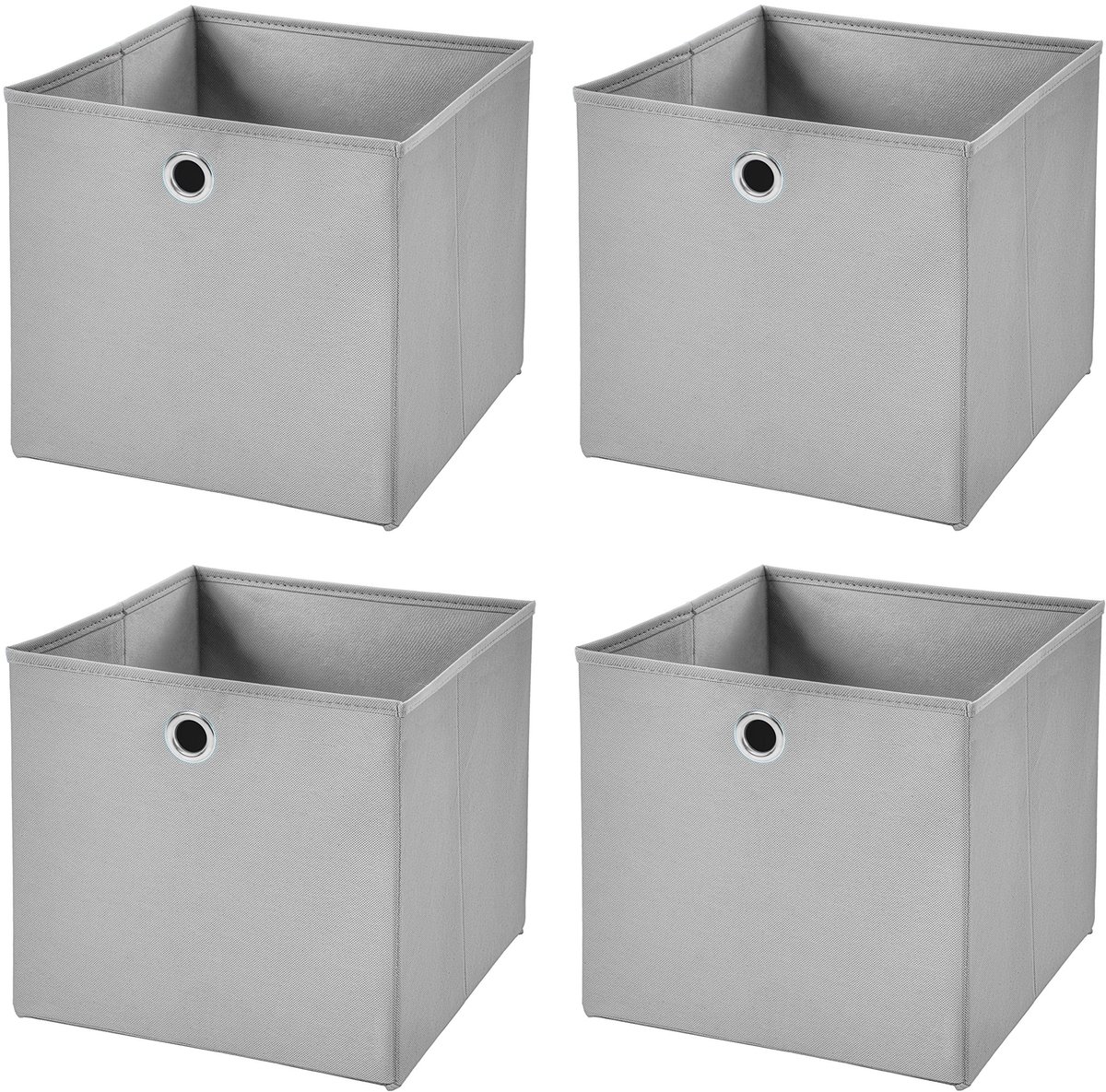 Omgoods - Set van 4 Vouwdozen 28 x 28 x 28 cm in Lichtgrijs
