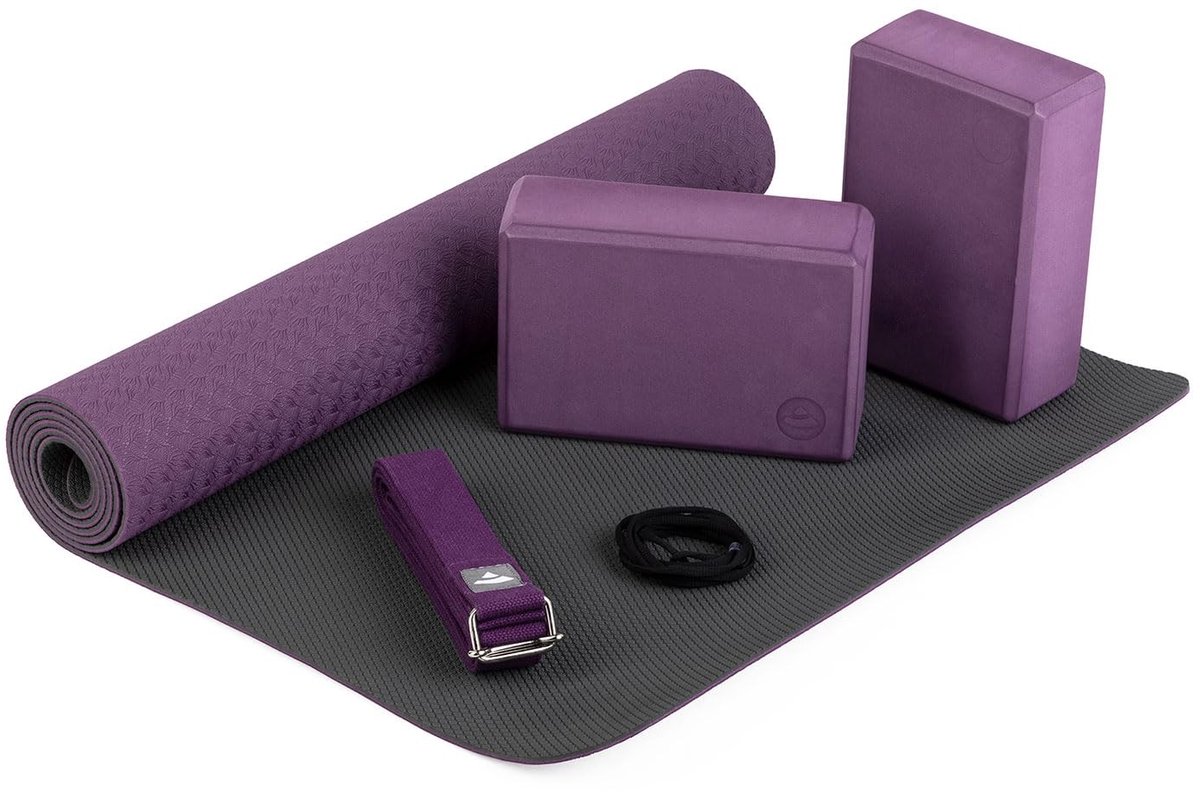Omgoods - Yoga Starter Set met Mat, Blokken en Band voor Beginners