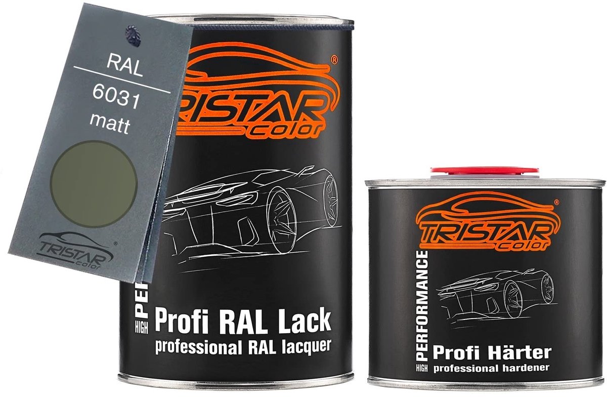 Omgoods - 6031 Bronzegrün Matt 2K Autolak 1,5L met Verharder
