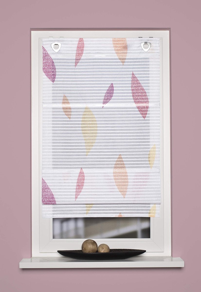 Omgoods - Magnetisch Rolgordijn met Strepen - Multicolor, 130 x 80 cm