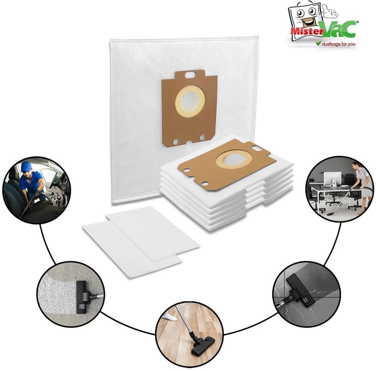 Omgoods - 20 Stuks Vervangende Stofzakken voor Philips FC8578 Performer Active
