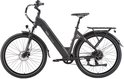 Zwarte TTGO C5 e-bike met 27.5 inch wielen en bagagedrager.