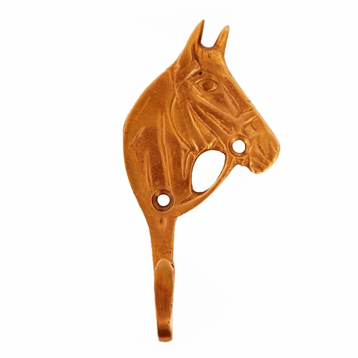 Omgoods - Vintage Messing Wandhaken voor Sleutels en Kleding - Paardontwerp