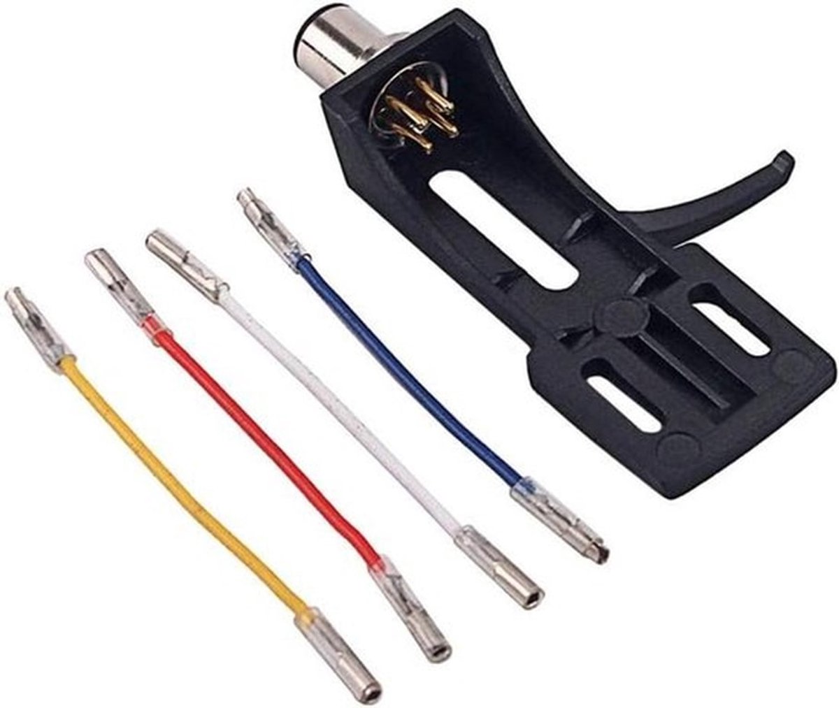 Draaitafel Headshell Mount - Universele Phono Headshell - 4 Lead Draden - Diverse LP Phono - Geschikt voor Draaitafels - Zwart