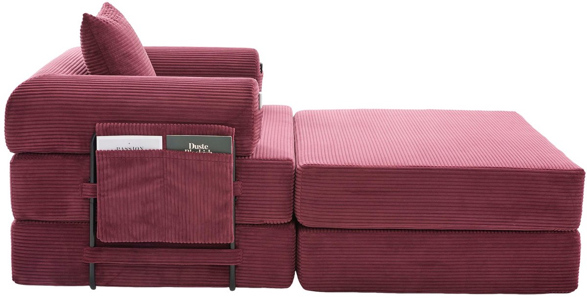YYchan fauteuil met voetenbank - meerkleurig - 112 x 190 x 67 cm